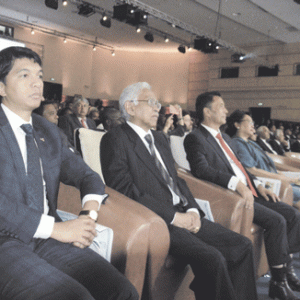Les anciens présidents lors de l’ouverture du Sommet de la Francophonie au CCI Ivato samedi dernier.
