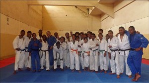 Les judokas ayant participé au premier entraînement de l’année.