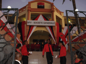 Agence rénovée de la BFV-SG à Toliary, inaugurée la semaine dernière. (Photo : Andriana RAZA)
