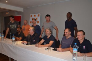 Les anciens XV de France prêts à en découdre avec les Makis. (Photo Kelly).