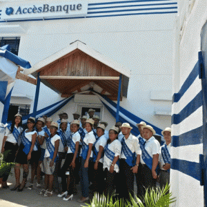Lors de l’ouverture de l’agence à Manakara.