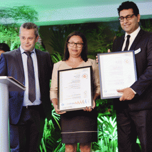 Lors de la remise du certificat à ViMa par SGS.