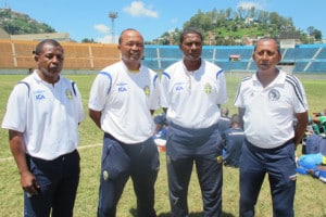 Le staff téchnique des Barea pour les Jeux des Iles.