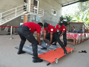 Les agents du SSIAP de SAMADA sont entraînés pour faire face à ce genre d’intervention d’urgence.